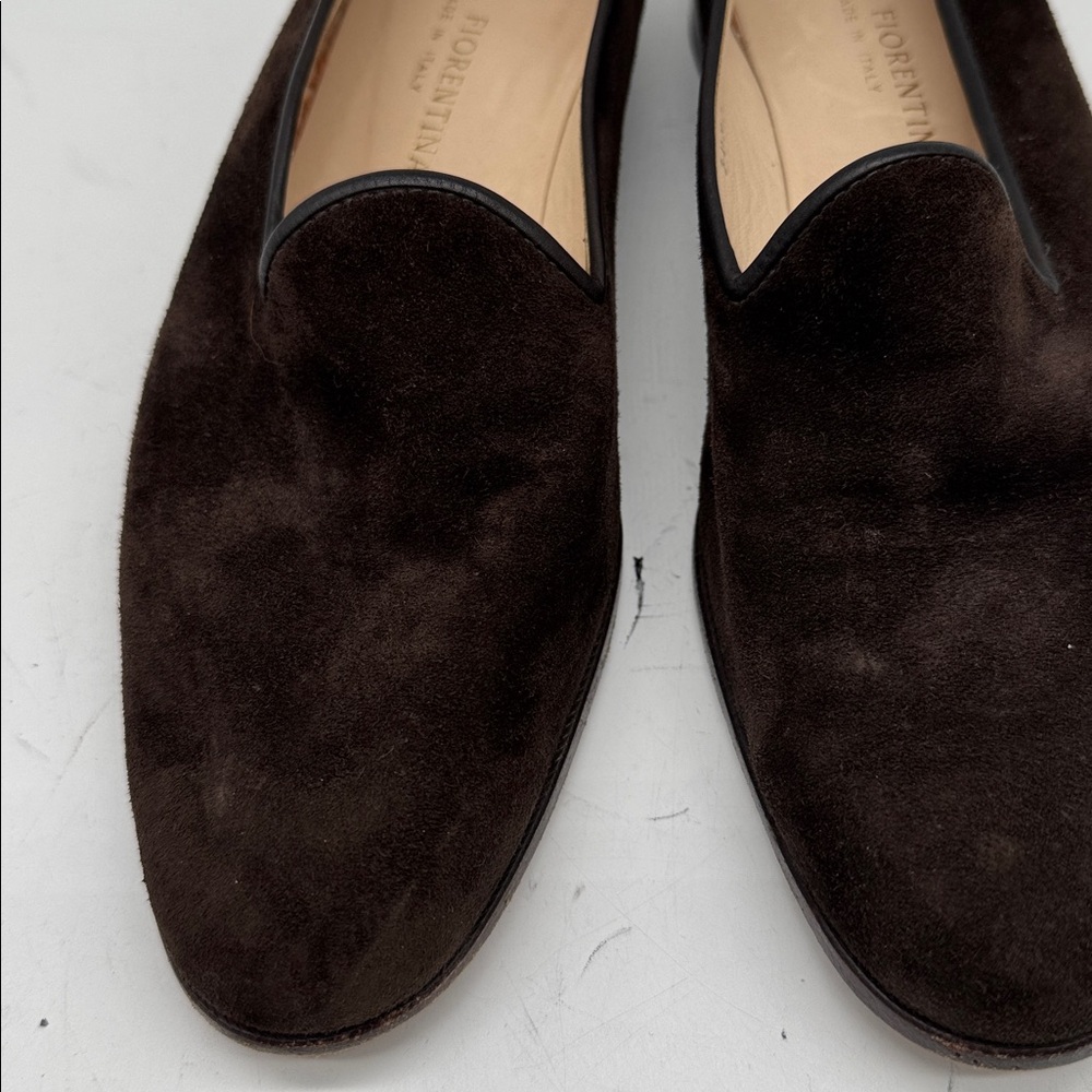 Silvia Fiorentina brown suede loafers US 9M